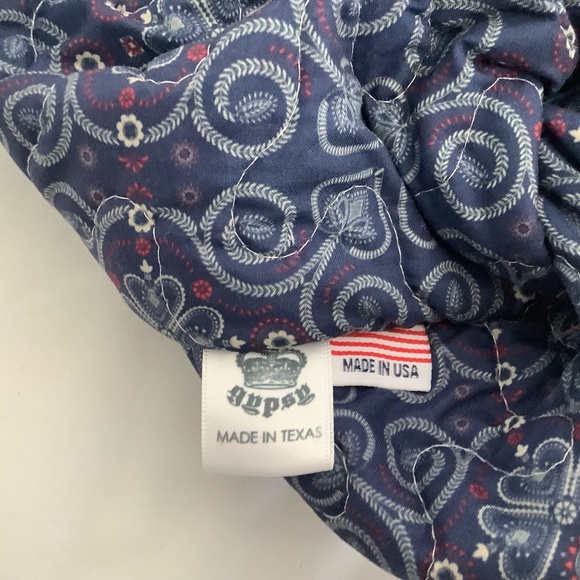 Red White and Blue Americana  tote and garment bag NWT "Junk Gypsy" Made in USA - Picture 11 of 13